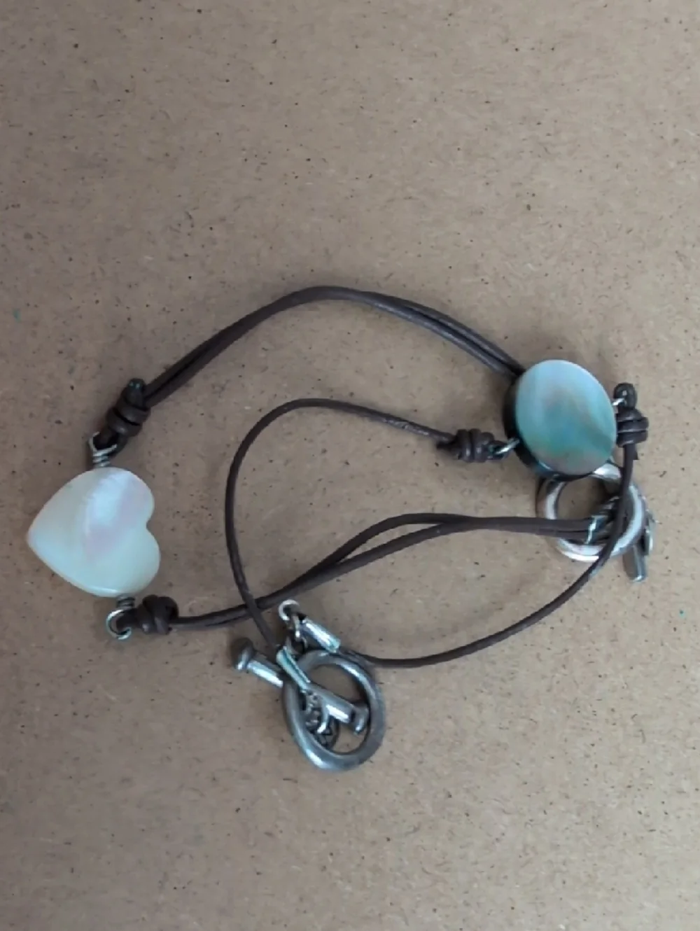 American Eagle Outfitters Love Heart & Dream Disc Bracelet Set